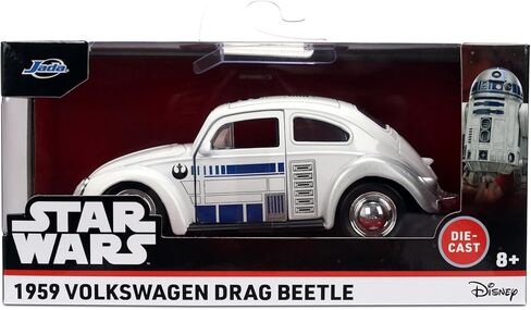 سيارة جادا ستار وورز R2-D2 1959 فولكس فاجن بيتل مصبوبة بمقياس 1:32 - ألعاب هوليوود رايدز in Saudi Arabia