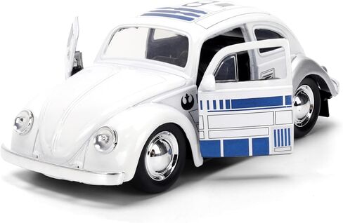 سيارة جادا ستار وورز R2-D2 1959 فولكس فاجن بيتل مصبوبة بمقياس 1:32 - ألعاب هوليوود رايدز in Saudi Arabia
