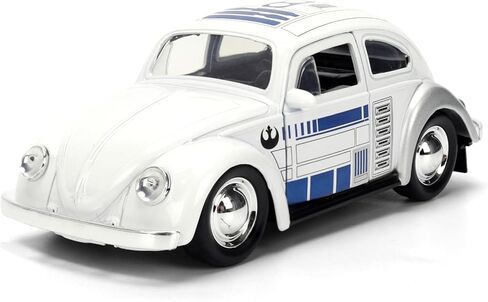 سيارة جادا ستار وورز R2-D2 1959 فولكس فاجن بيتل مصبوبة بمقياس 1:32 - ألعاب هوليوود رايدز in Saudi Arabia