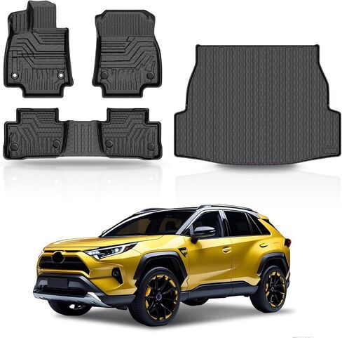 حصيرة Kust Floor for 2020-2025 Subaru Outback ، جميع شحنات الطقس حامي المقعد الخلفي TPE Rubber Rubber Trunk Liner High High ، حصيرة كاملة مجموعة من 6 in Saudi Arabia