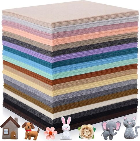 Tegeme 100 Pcs 8 x 12 Inches Felt Fabric Thin Soft Sheet 20 Assorted Colors Felt Sheets for Craft Valentines St. Patrick Easter DIY Sewing Squares Nonwoven Patchwork Handmade Project(Red Series) in Saudi Arabia