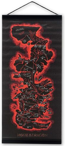 House of the Dragon Map Hanging Canvas Banner - Vintage HOTD Wall Decor for Movie Room or Bedroom in Saudi Arabia