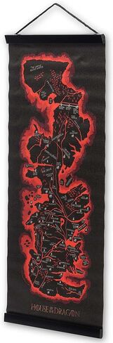 House of the Dragon Map Hanging Canvas Banner - Vintage HOTD Wall Decor for Movie Room or Bedroom in Saudi Arabia