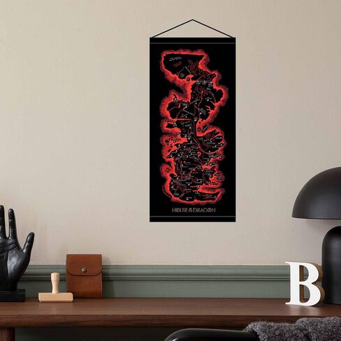 House of the Dragon Map Hanging Canvas Banner - Vintage HOTD Wall Decor for Movie Room or Bedroom in Saudi Arabia