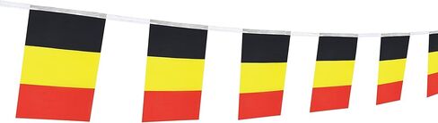 Belgium Belgian String Banner Flag,16 ft 20 Mini Flags String, 5.5 x 8.2 Inch String Flag Banner, Indoor and Outdoor Party Decorations. in Saudi Arabia
