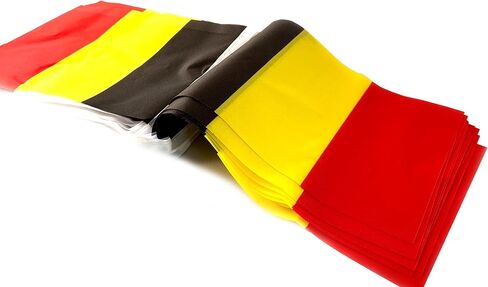 Belgium Belgian String Banner Flag,16 ft 20 Mini Flags String, 5.5 x 8.2 Inch String Flag Banner, Indoor and Outdoor Party Decorations. in Saudi Arabia