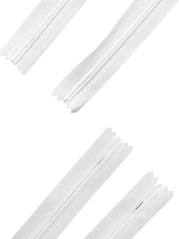10 Pcs Nylon Coil Zipper 16 Inch White Invisible Zippers Nylon Coil Bulk Zippers for Crafts and Sewing in Saudi Arabia