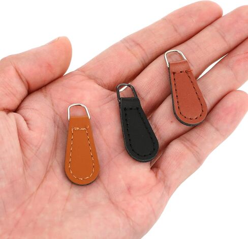 9 PCS Detachable Zipper Pull Replacement Leather Handle Zipper Tab Repair Decorative Handle Zippers for Backpacks, Jackets, Luggage, Purses, Suitcases, Handbag in Kuwait