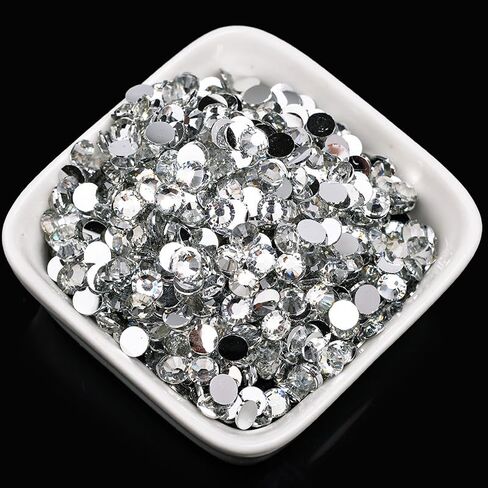 4000 Pcs 4mm White Rhinestones for Crafting Flatback Round Gems for Bedazzling DIY Nail Art in Saudi Arabia