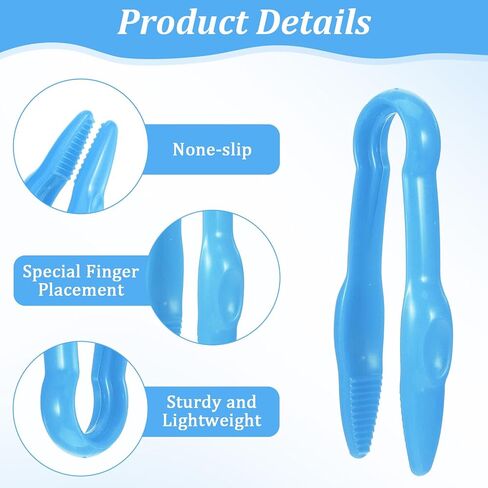 48 Pcs Plastic Tweezers, Fine Motor Easy-Grip Tweezer Small Colorful Beads tweezer Learning Tweezers for Craft DIY, Jewelry Making, Beading Game, Family Activities (1 x 4 inch) in Saudi Arabia