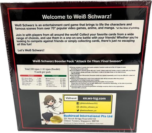 Weiss Schwarz: Attack On Titan: Final Season - ENG Booster Box in Saudi Arabia