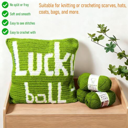 Soft Yarn for Crochet, Crochet - Bright Colors, Perfect for Scarves, Shawls, Blankets and Garments, Green in Saudi Arabia