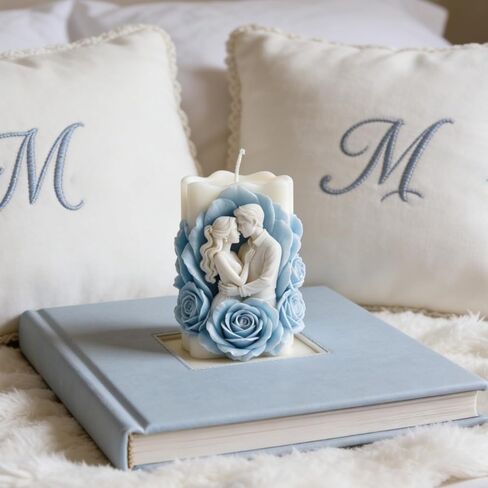 Loving Portrait Silicone Candle Molds, Embracing Couple Portrait Mold for Candle Craft Making Gift Decoration, Epoxy Resin Wax Mold Silicone Mould for Wedding Valentine's Day Home Decor in Kuwait