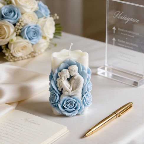 Loving Portrait Silicone Candle Molds, Embracing Couple Portrait Mold for Candle Craft Making Gift Decoration, Epoxy Resin Wax Mold Silicone Mould for Wedding Valentine's Day Home Decor in Kuwait