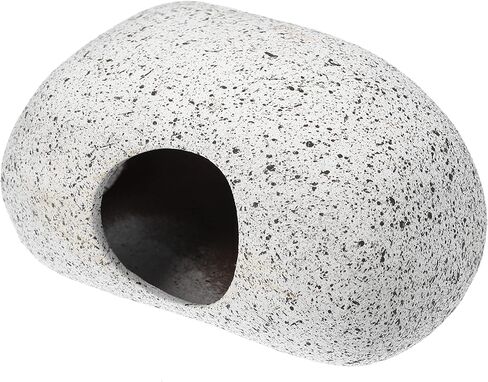 Aquarium Decorations Hideaway Rock Cave, Ceramic Fish Tank Decoration Stone for Aquatic Pets to Breed Rest, Gray 3.66x2.60x2.05 Inches in Saudi Arabia