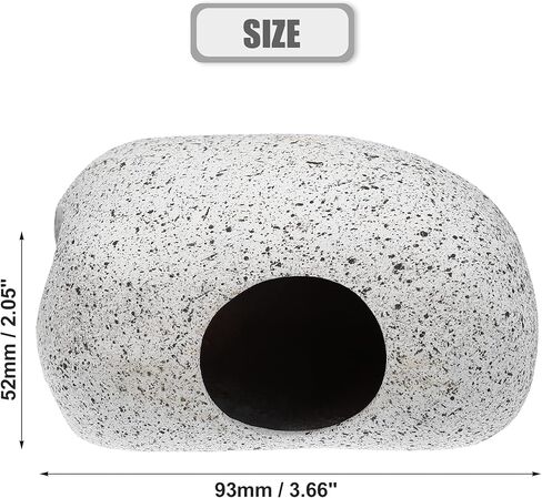 Aquarium Decorations Hideaway Rock Cave, Ceramic Fish Tank Decoration Stone for Aquatic Pets to Breed Rest, Gray 3.66x2.60x2.05 Inches in Saudi Arabia