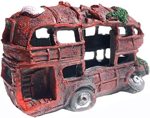 Car Wreck Aquarium Decoration Broken Vehicle Resin Fish Shrimp Hideout Ornament Landscaping Making(Style 1) in Saudi Arabia