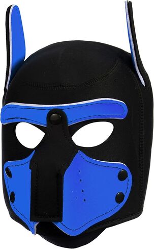 Pup Hood Dog Mask, Soft Neoprene Pup Play Hood with Removable Muzzle, Cosplay Puppy Mask for Adults Costume Party in Saudi Arabia