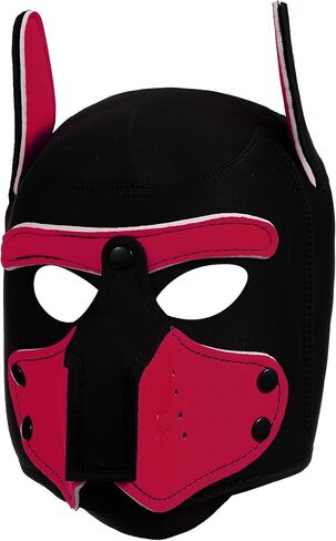 Pup Hood Dog Mask, Soft Neoprene Pup Play Hood with Removable Muzzle, Cosplay Puppy Mask for Adults Costume Party in Saudi Arabia