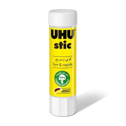 UHU Stic Glue Stick - Strong and Fast, Solvent Free Adhesive - Clear Application - 8g - Pack of 12 in Saudi Arabia