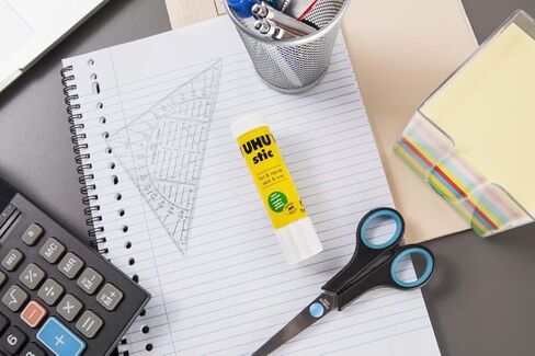UHU Stic Glue Stick - Strong and Fast, Solvent Free Adhesive - Clear Application - 8g - Pack of 12 in Saudi Arabia