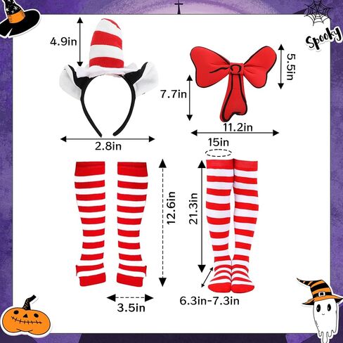 Lingway Toys Girls Cat Costume Set,7Pcs Kids Cat Themed Book Day Cosplay Costume with Hat Headband 3-8Years in Saudi Arabia