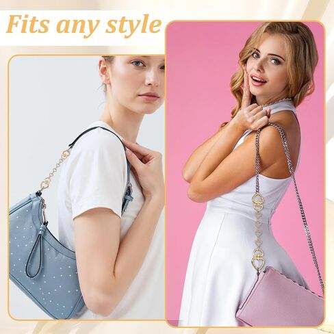 القلب حقيبة موسع سلسلة الذهب محفظة موسع سلسلة 17.5 سنتيمتر/6.89in لحقيبة يد محفظة Crossbody حقائب كتف النساء in Kuwait