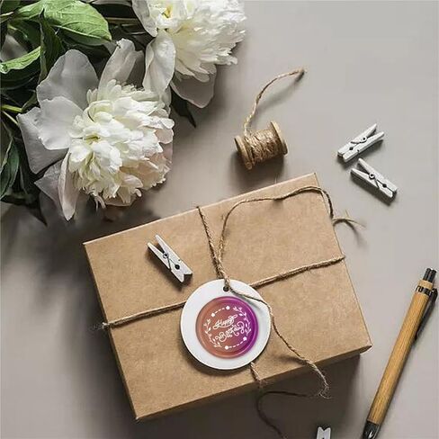عيد ميلاد الشمع ختم ختم النحاس 25mm خمر انفصال ختم ختم النحاس ومقبض الخشب نمط ختم رئيس رسالة بطاقة دعوة الزفاف هدية حزمة العطلات in Saudi Arabia