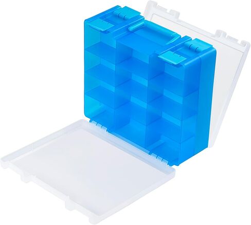 صندوق تخزين بطاقات التداول لأكثر من 3200 حافظة مزدوجة الجوانب، متوافقة مع MTG وTCG والبطاقات الرياضية. (باستثناء البطاقات) (أزرق) in Kuwait