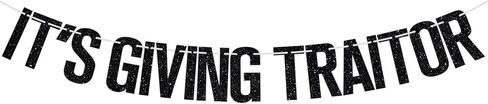 It's Giving Traitor Banner, Farewell Party Decorations, Going Away, Break Up, Job Change, Retirement Party Decor Supplies, Black Glitter in Saudi Arabia