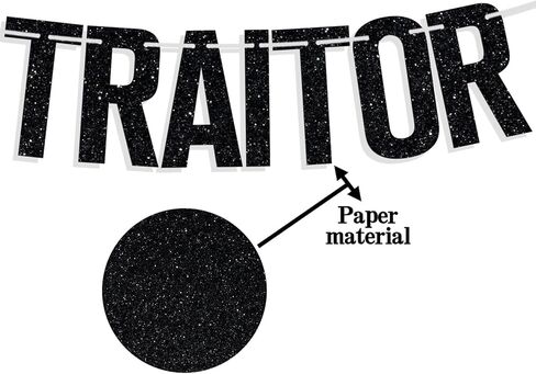 It's Giving Traitor Banner, Farewell Party Decorations, Going Away, Break Up, Job Change, Retirement Party Decor Supplies, Black Glitter in Saudi Arabia