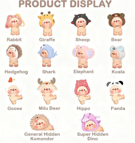 OYO Animal Party Series Mini Blind Box 1PC(1 of 14 Possible Styles) Cute Figures Collectible Toys Birthday Gifts (1Pcs Blind Box) in Saudi Arabia