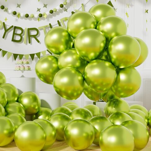 AULE Party Balloons 50 Pcs 12 inch Teal Green Metallic Chrome Helium Shiny Latex Thicken Balloon Perfect Decoration for Wedding Birthday Baby Shower Graduation Christmas Carnival in Kuwait