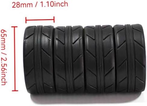 سيارة التحكم عن بعد بمقياس 1/10 إطارات سباق 12 مم محول سداسي HSP، Tamiya، Jingshang، WL Tools مقاس 1/10 إطارات سيارات سباق الطرق بجهاز التحكم عن بعد (أبيض) الإطارات ملتصقة. in Kuwait
