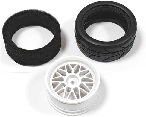 سيارة التحكم عن بعد بمقياس 1/10 إطارات سباق 12 مم محول سداسي HSP، Tamiya، Jingshang، WL Tools مقاس 1/10 إطارات سيارات سباق الطرق بجهاز التحكم عن بعد (أبيض) الإطارات ملتصقة. in Kuwait