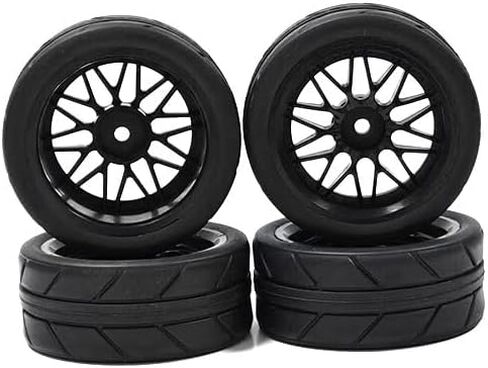 سيارة التحكم عن بعد بمقياس 1/10 إطارات سباق 12 مم محول سداسي HSP، Tamiya، Jingshang، WL Tools مقاس 1/10 إطارات سيارات سباق الطرق بجهاز التحكم عن بعد (أبيض) الإطارات ملتصقة. in Kuwait