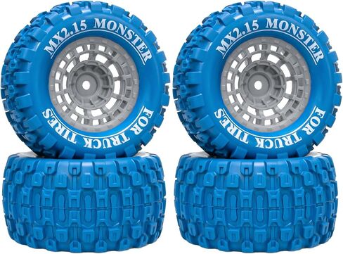 12mm Hex RC Wheel Tires Colored Rubber Tires for 1/16 Traxxas Mini Maxx 107154-1 Mini XRT VXL 108076-1 E-Revo Mini XRT MJX 16207 16210 16209 16208 HSP 94186 LOSI 1/18 Mini LMT Upgrade (4PCS) in Saudi Arabia