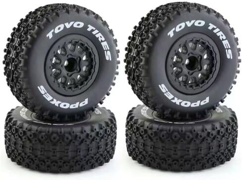 عجلات وإطارات Levelda RC سداسية مقاس 12 مم للتحكم عن بعد مناسبة لإطارات الشاحنات القصيرة Trax ويمكن تطبيقها على إطارات وعجلات Slash 4x4 2WD Arrma Senton HSP المعدلة. in Kuwait