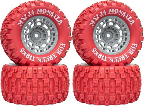 12mm Hex RC Wheel Tires Colored Rubber Tires for 1/16 Traxxas Mini Maxx 107154-1 Mini XRT VXL 108076-1 E-Revo Mini XRT MJX 16207 16210 16209 16208 HSP 94186 LOSI 1/18 Mini LMT Upgrade (4PCS) in Saudi Arabia