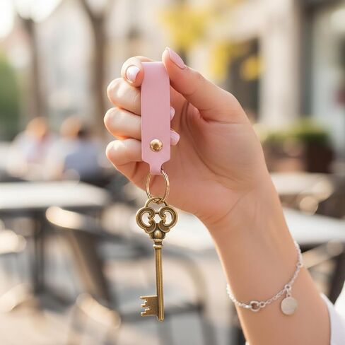 20Pcs PU Leather Keychain Blanks, Rectangular Leather Keychain Blanks with Keychain Rings, Key Fob Kit for DIY Engraving Key Chains Craft in Saudi Arabia