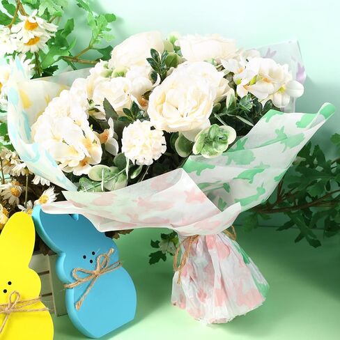120 Sheets Spring Pastel Rabbits Tissue Paper, 5 Colors Rabbit Patterns Wrapping Paper for Easter DIY Crafts Spring Birthday Baby Shower Party Supplies, 13.8 x 19.7 Inch in Saudi Arabia