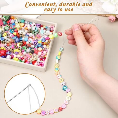 5 PCS Beading Needles for Jewelry Making, 6.7 Inches Bead Needle, 5 Thickness Styles Bead Spinner Needles for Beaded Bracelets, Necklaces Jewelry Making(0.4|0.5|0.6|0.7|0.8mm) in Saudi Arabia