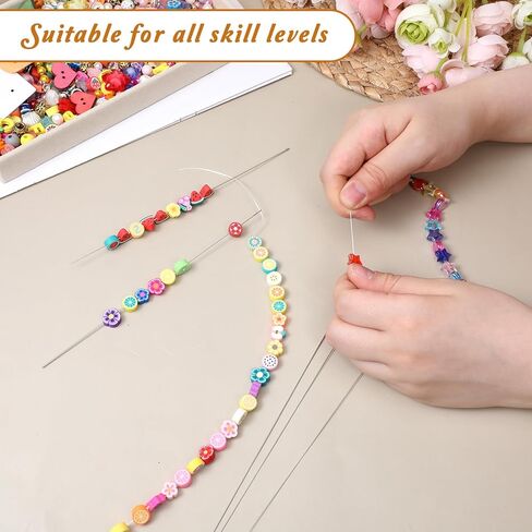 5 PCS Beading Needles for Jewelry Making, 6.7 Inches Bead Needle, 5 Thickness Styles Bead Spinner Needles for Beaded Bracelets, Necklaces Jewelry Making(0.4|0.5|0.6|0.7|0.8mm) in Saudi Arabia
