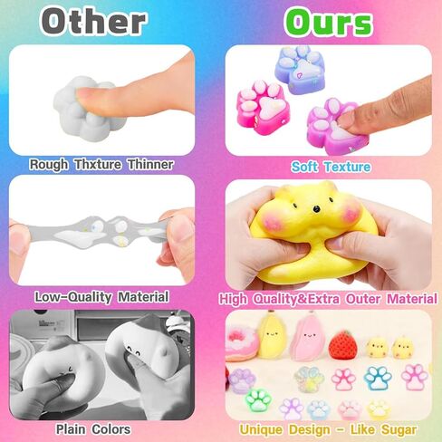 Taba Toys 21Pack - Squishy Fidget Toys Kit, Birthday Gifts for 4 5 6 7 8 9 10 11 12 Year Old Girls Girl Grandkids, Kids Toys for Girls 4-6 6-8 7-8 8-10 10-12 in Saudi Arabia