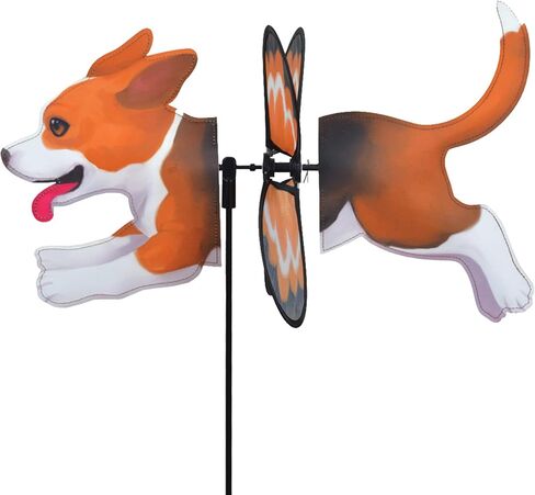Premier Kites Petite Spinner Beagle – Whimsical Wind Spinner for Yard & Garden, Durable Weather-Resistant Fabric, Easy to Assemble, Outdoor Decor for Patios, Lawns, & Fairy Lovers in Saudi Arabia