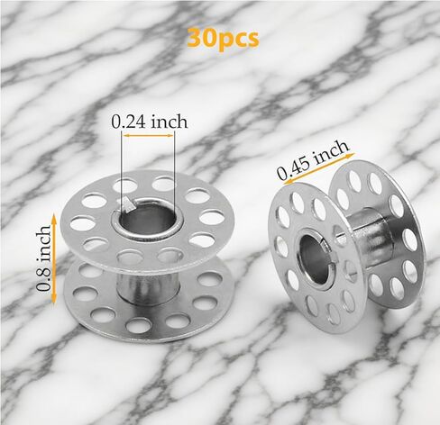 Sewing Machine Bobbins Set 30 Pack Metal Spools Compatible with Brother Singer Janome Sewing Accessories Tools in Saudi Arabia