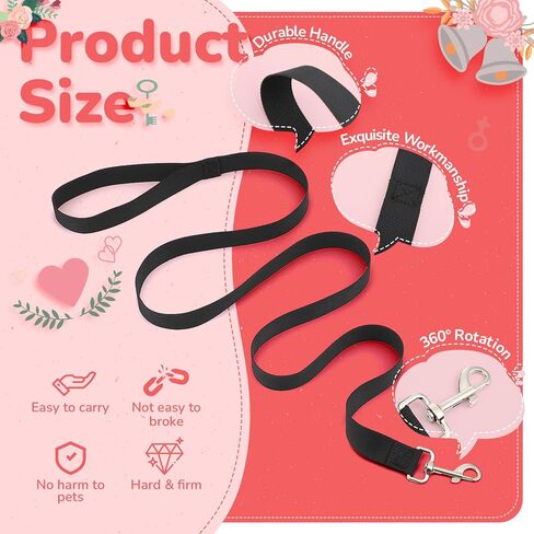 4 Pcs Valentine Formal Dog Tuxedo Sets with Bowtie Wedding Dog Bandana Collar with Nylon Leash Wedding Outfit Suit Adjustable Pet Party Costumes for Birthday(Black,Red,Large:21"-24.5") in Saudi Arabia
