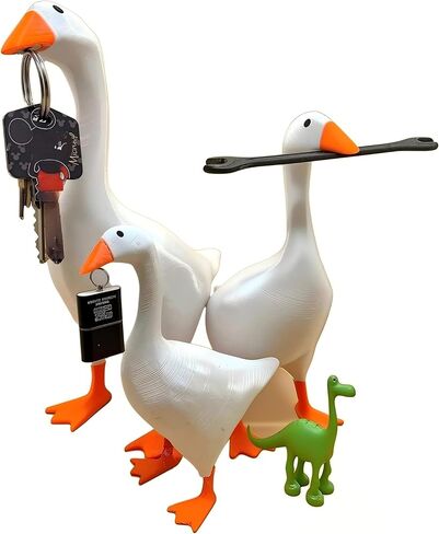 Desk Goose - Desk Accessories for Office & Home, Goose Desk Figurine Desk Porch Goose Magnetic Key Holder for Room Decor in Saudi Arabia