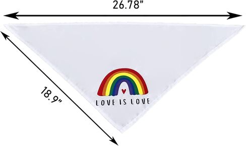 Tinsow 2 Pcs Dog Bandanas Gay Pride Rainbow Bandanas Cotton Handkerchiefs Party Supply Pet Bandana in Saudi Arabia