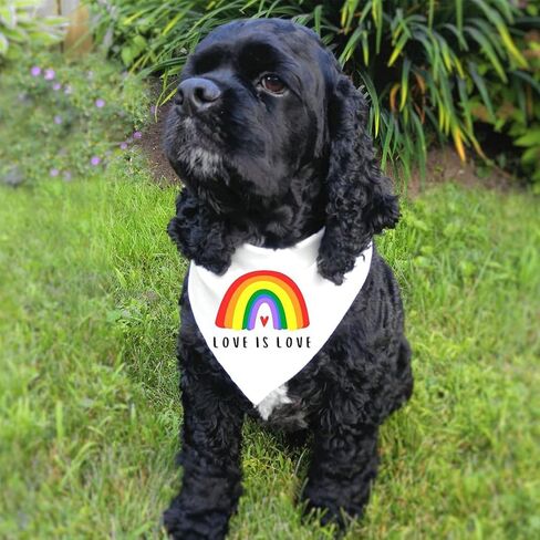 Tinsow 2 Pcs Dog Bandanas Gay Pride Rainbow Bandanas Cotton Handkerchiefs Party Supply Pet Bandana in Saudi Arabia